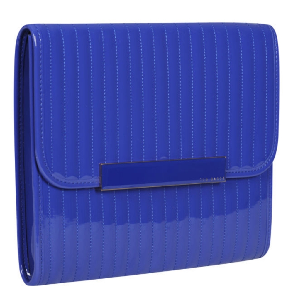 Ted Baker Lilsy Enamel Flap iPad Case/Clutch - Bright Blue